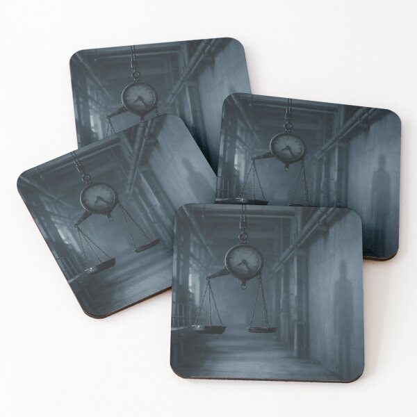 Item preview, Dark Industrial Clock Scale Shadow Thriller Poster designed and sold by Cine8.