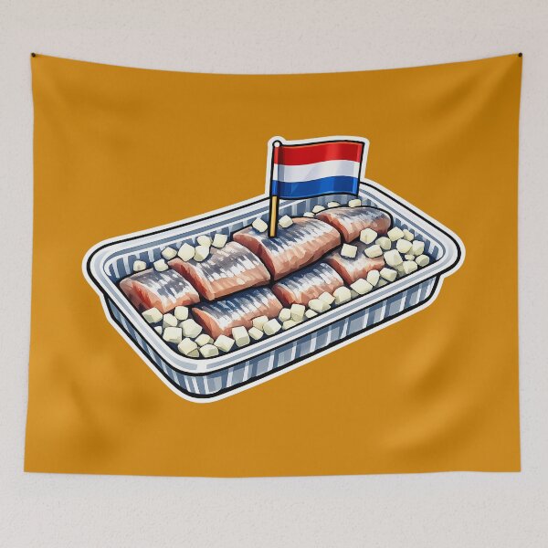 Item preview, Dutch Herring Treat Traditional Street Food Art designed and sold by Orca Chuckle Studios.