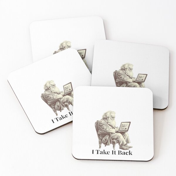 Item preview, He dedicated his life to proving humans were  the most evolved species on earth. Then he  saw TikTok. I take it back. All of it. designed and sold by De Aqui y de Alla Studio.