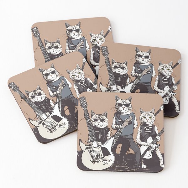 Item preview, Supercool Cats In A Rock Band designed and sold by Raimubruh.