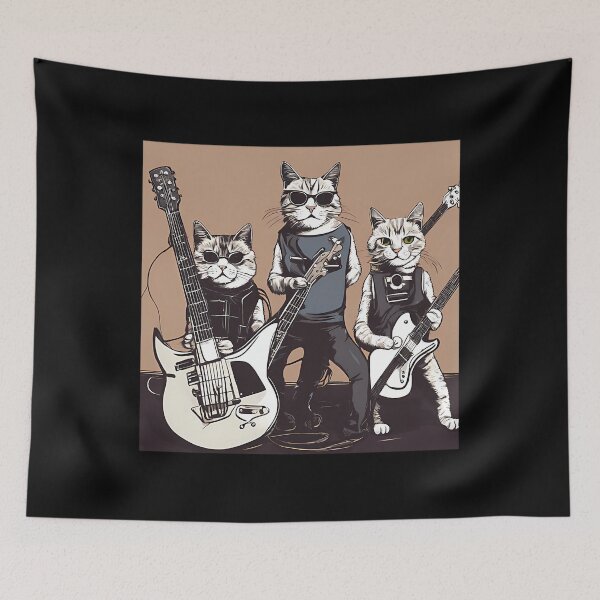 Item preview, Supercool Cats In A Rock Band designed and sold by Raimubruh.