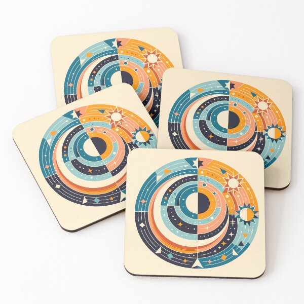 Item preview, Geometric Sun and Moon Circle designed and sold by InkSmithery.