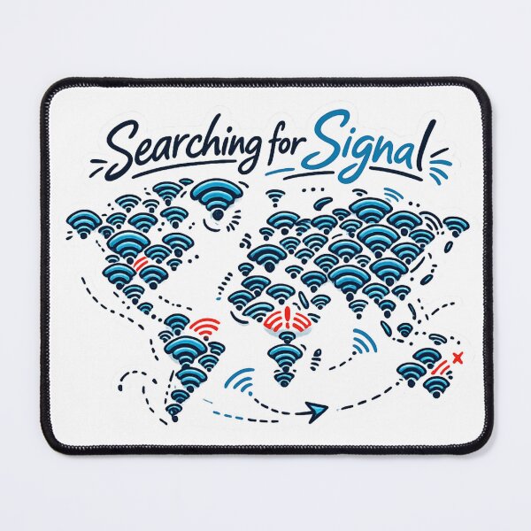 Item preview, Searching for Signal Funny WiFi Remote Work Digital Nomad Design designed and sold by ZYNORAworld.