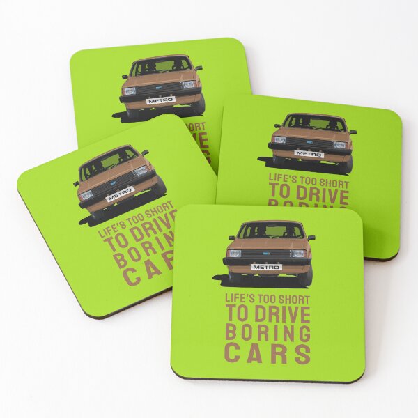 Item preview, Life's too short to drive boring cars - Austin Metro in brown designed and sold by knappidesign.