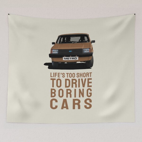 Item preview, Life's too short to drive boring cars - Austin Metro in brown designed and sold by knappidesign.