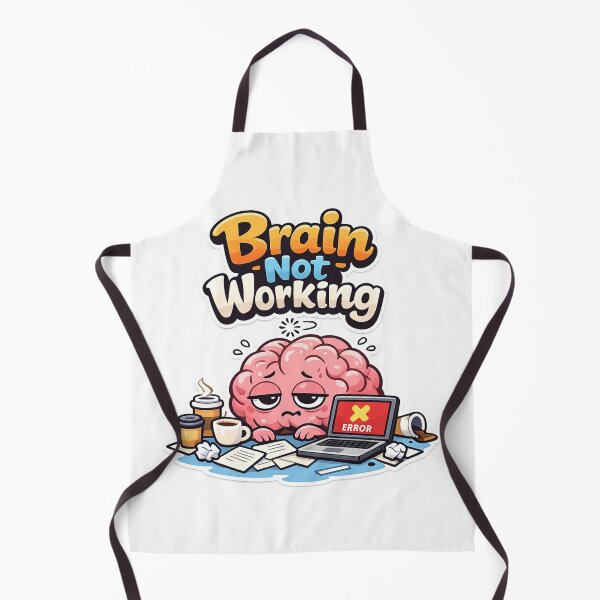 Item preview, Brain Not Working Funny Cartoon – Tired Brain Meme Humor Design designed and sold by ArtWaveStudio8.
