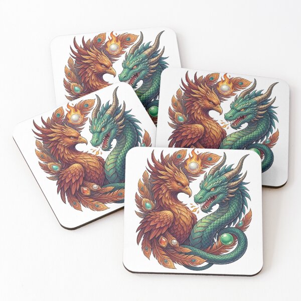 Item preview, Phoenix and Dragon Mythical Balance designed and sold by Infinite Art Lab.