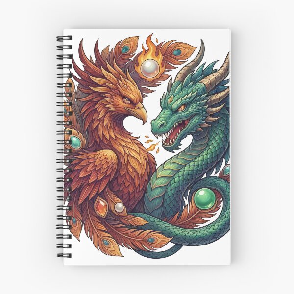 Item preview, Phoenix and Dragon Mythical Balance designed and sold by Infinite Art Lab.