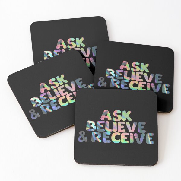 Item preview, Ask, Believe & Receive – Law of Attraction Manifestation Aesthetic Design designed and sold by CosmicCutouts.