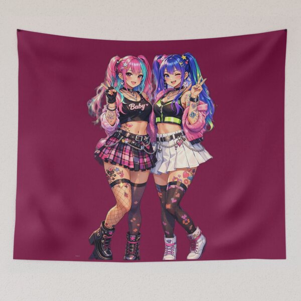 Item preview, Hyper Kawaii Rave Twin Idols designed and sold by RadaQueen.