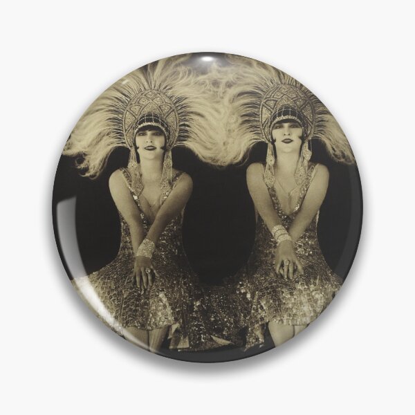 Item preview, Vintage roaring twenties follies The Dolly Sisters flapper black and white photograph poster art print designed and sold by Astrid Arkhangelsky.