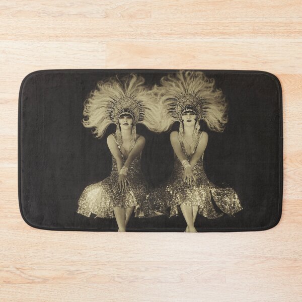 Item preview, Vintage roaring twenties follies The Dolly Sisters flapper black and white photograph poster art print designed and sold by Astrid Arkhangelsky.