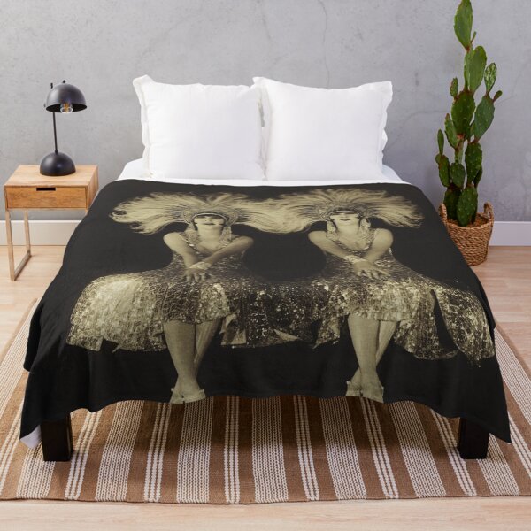 Item preview, Vintage roaring twenties follies The Dolly Sisters flapper black and white photograph poster art print designed and sold by Astrid Arkhangelsky.