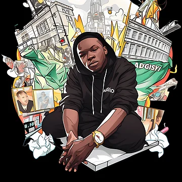 Artwork thumbnail, Dizzee Rascal Cartoon Character by ELAchraf
