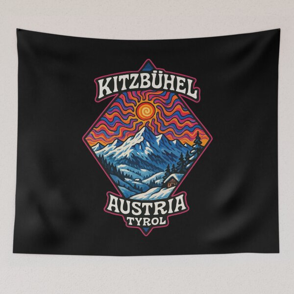Item preview, Kitzbuhel Austria Tyrol Trippy Art Travel designed and sold by TomFrontierArt.