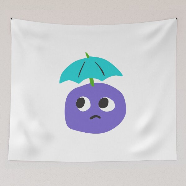 Item preview, Sad Blueberry with Light Blue Umbrella designed and sold by KoDi91.
