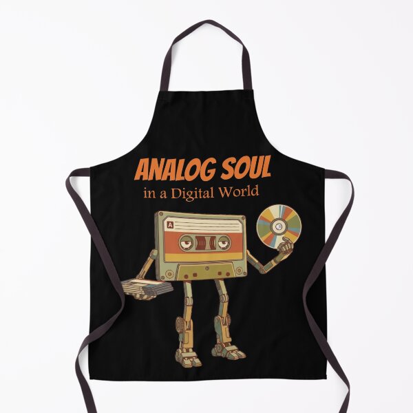 Item preview, retro cassette robot Analog soul in a digital world 90s vintage lover gift designed and sold by Dziridesign.
