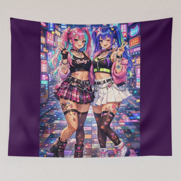 Item preview, Hyper Kawaii Rave Twin Idols designed and sold by RadaQueen.