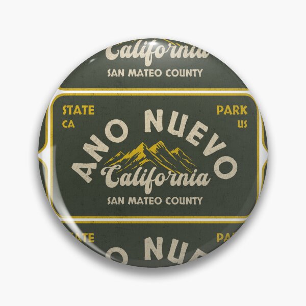 Item preview, Año Nuevo State Park, San Mateo County, California, badge design designed and sold by Wanderful-roads.