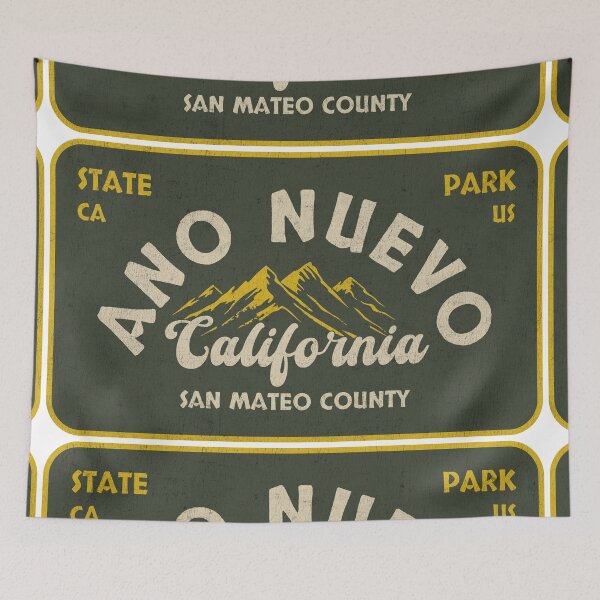 Item preview, Año Nuevo State Park, San Mateo County, California, badge design designed and sold by Wanderful-roads.