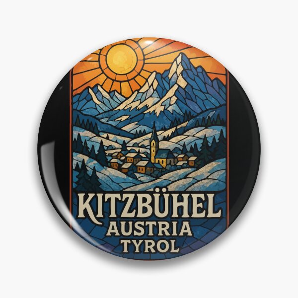 Item preview, Kitzbuhel Austria Stained Glass Travel designed and sold by TomFrontierArt.