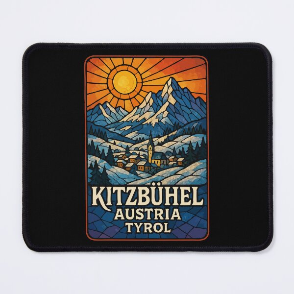 Item preview, Kitzbuhel Austria Stained Glass Travel designed and sold by TomFrontierArt.