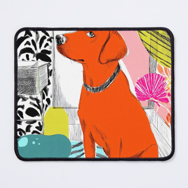 Item preview, Bright Orange Labrador Retriever in Modern Room designed and sold by lautir.