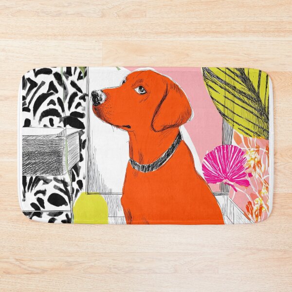 Item preview, Bright Orange Labrador Retriever in Modern Room designed and sold by lautir.