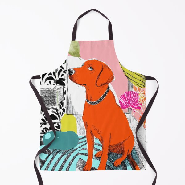 Item preview, Bright Orange Labrador Retriever in Modern Room designed and sold by lautir.