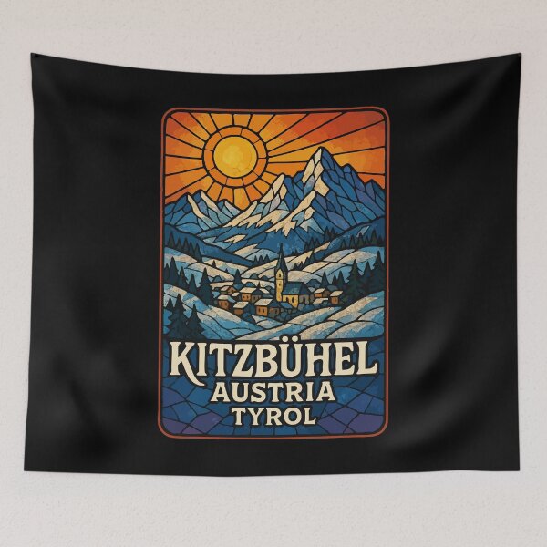 Item preview, Kitzbuhel Austria Stained Glass Travel designed and sold by TomFrontierArt.