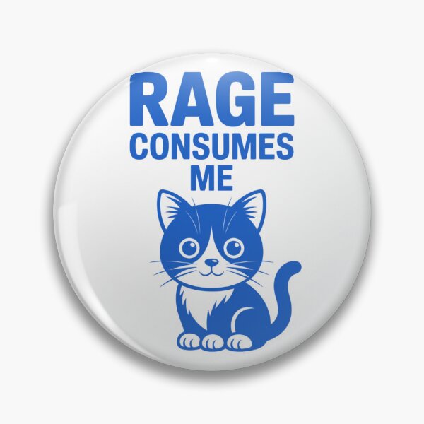 Item preview, Cute Cat Rage Consumes Me (blue) designed and sold by qiroco.