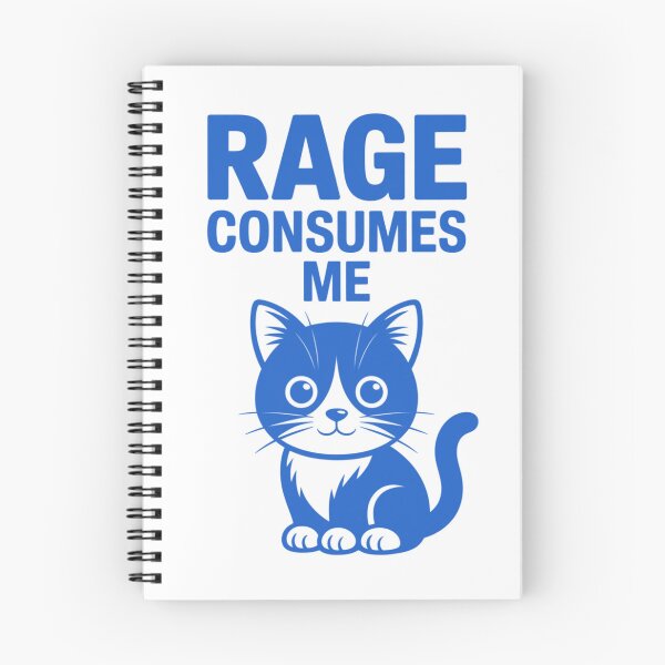 Item preview, Cute Cat Rage Consumes Me (blue) designed and sold by qiroco.