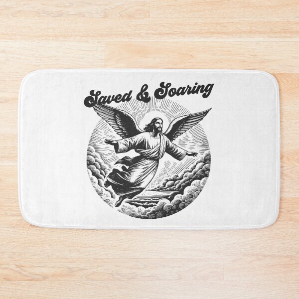 Item preview, Saved & Soaring, Jesus Angel Wings, Christian Faith Design designed and sold by BriAngelaBubbleDesigns.