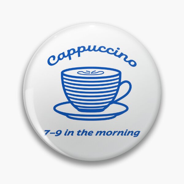 Item preview, Cappuccino Icon Minimal Blue Line Illustration 7–9 in the Morning designed and sold by BobaBunny76.