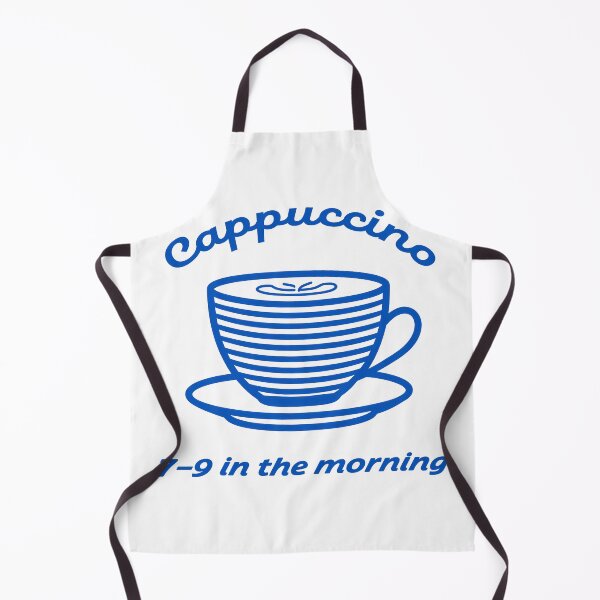 Item preview, Cappuccino Icon Minimal Blue Line Illustration 7–9 in the Morning designed and sold by BobaBunny76.