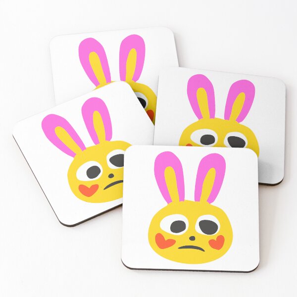 Item preview, Sad Yellow Bunny with Heart Cheeks and Pink Ears designed and sold by KoDi91.