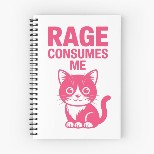 Item preview, Cute Cat Rage Consumes Me (pink) designed and sold by qiroco.