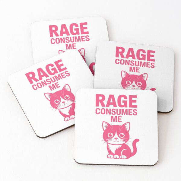 Item preview, Cute Cat Rage Consumes Me (pink) designed and sold by qiroco.