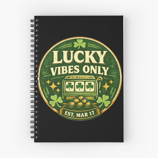 Item preview, Lucky Vibes Only Retro St Patrick’s Day Shamrock Casino Design designed and sold by HubCreates.