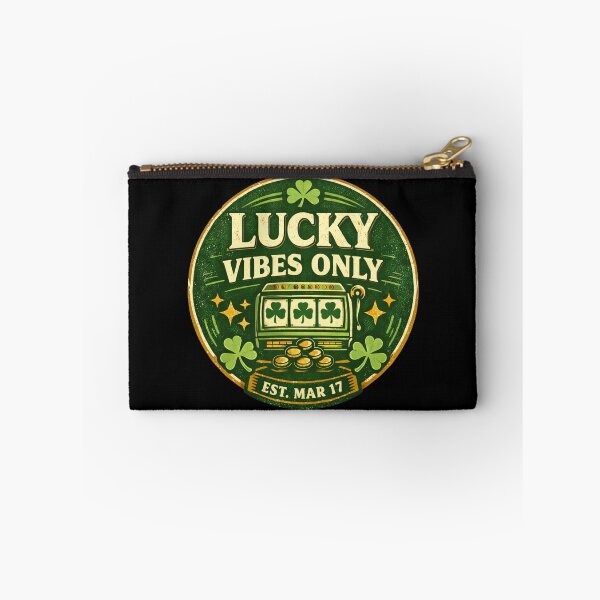 Item preview, Lucky Vibes Only Retro St Patrick’s Day Shamrock Casino Design designed and sold by HubCreates.
