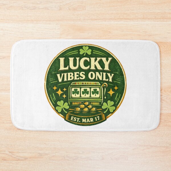 Item preview, Lucky Vibes Only Retro St Patrick’s Day Shamrock Casino Design designed and sold by HubCreates.