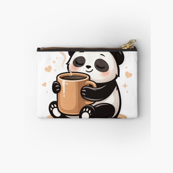 Item preview, Cute Coffee Panda – Cozy Coffee Lover Kawaii Sticker designed and sold by snaperos.