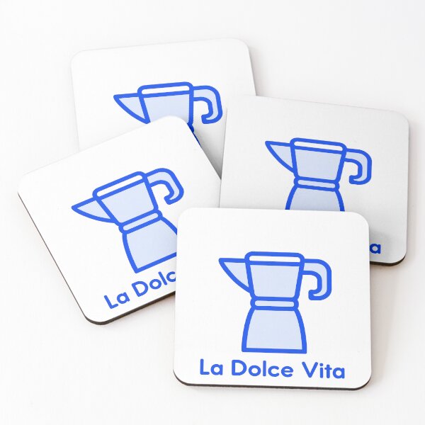 Item preview,  Moka Pot Coffee Icon Minimal Blue Line Illustration La Dolce Vita designed and sold by BobaBunny76.