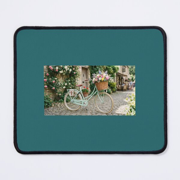 Item preview, Bicycle with a basket full of flowers  designed and sold by ShipDrop.