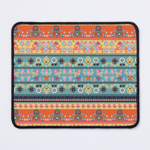 Item preview, Polish folk art flower stripes designed and sold by FatBirdie.