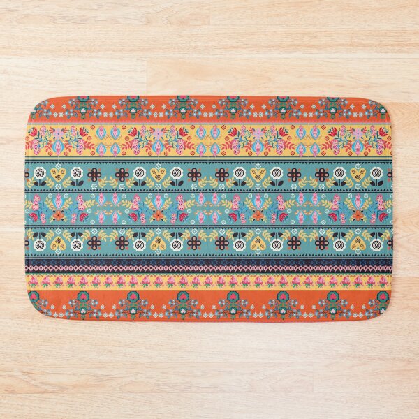 Item preview, Polish folk art flower stripes  designed and sold by FatBirdie.