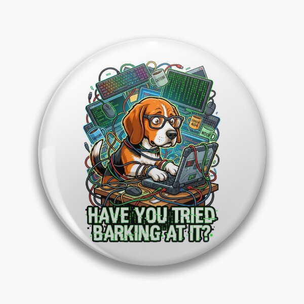 Item preview, Beagle IT Support Hacker Glitch Typography Meme Art Vector designed and sold by Tong4130.