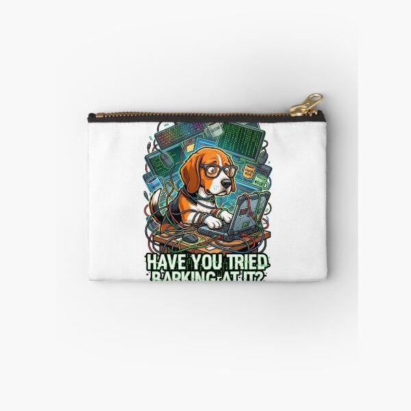 Item preview, Beagle IT Support Hacker Glitch Typography Meme Art Vector designed and sold by Tong4130.
