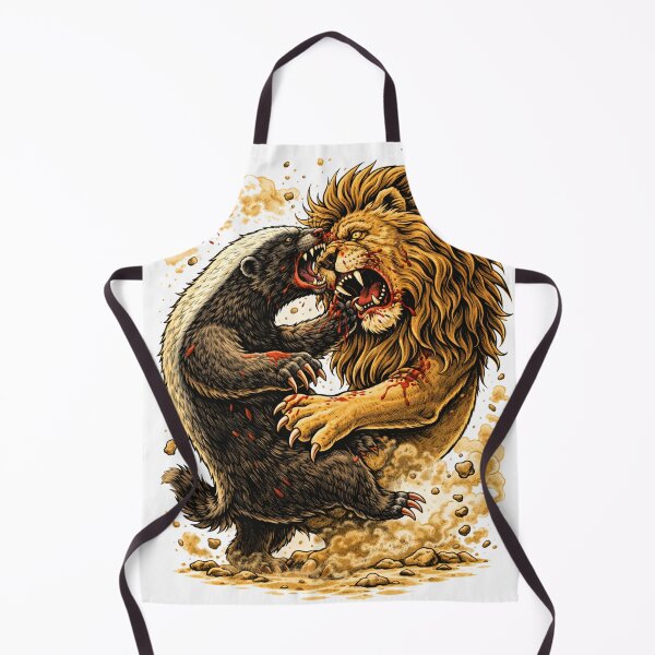 Item preview, honey badger vs lion showdown designed and sold by hiperdinotees.