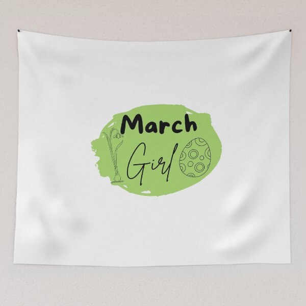 Item preview, March Girl Design with spring and eastern icons. designed and sold by LilasStyle.